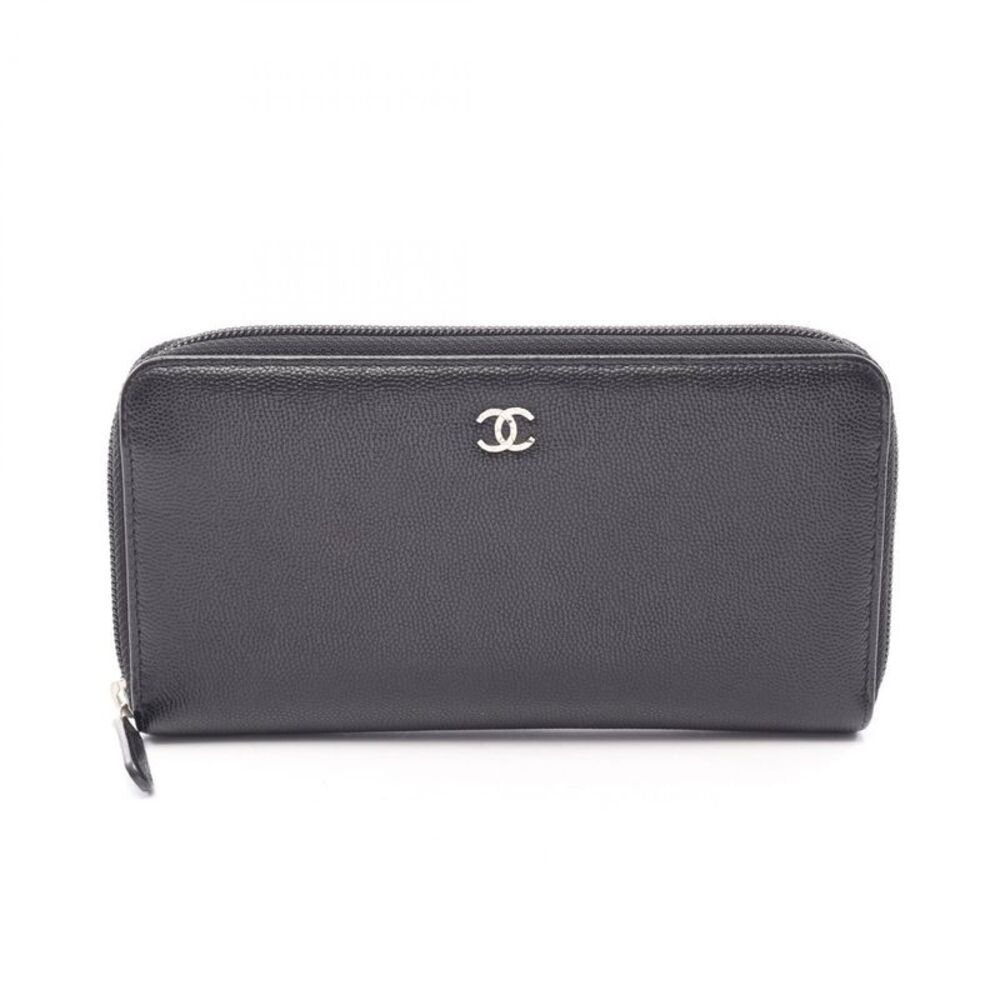 Chanel Caviar Skin Long Zipper Wallet